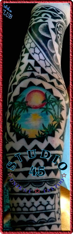 Maori Color Insel Hawaii Tattoo bunt Recklinghausen STUDIO 45